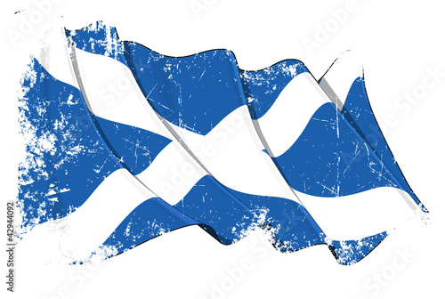 Illustration: Grunge Flag of Scotland Grunge Flag of Scotland
