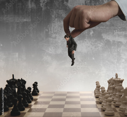 Photo: Chess and businessman Chess and businessman
