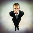 man leaning forward