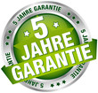 Button Banner "5 Jahre Garantie" grün/silber