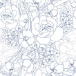 Seamless pattern with flowers