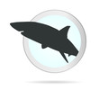 sign shark in circle illustration