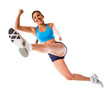 Foto: Female athlete jumping Female athlete jumping