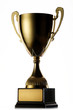 golden cup of the winner isolated on white background