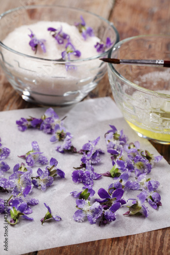 Photo: Sugared violets Sugared violets