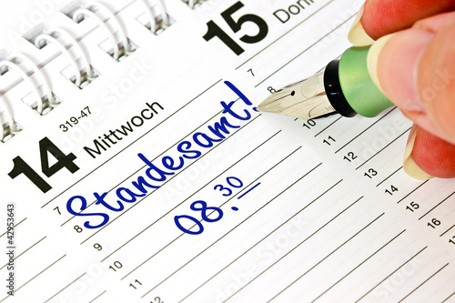 Photo: Kalender - Standesamt Kalender - Standesamt