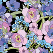Seamless pattern with flowers