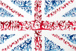 Sports silhouettes UK flag