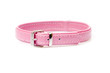 pink leather collar