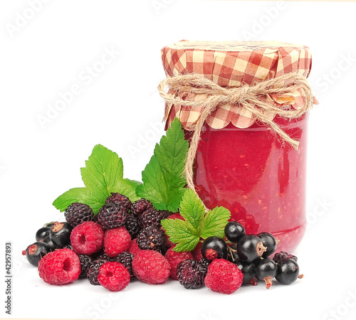 Photo: jam and wild berries jam and wild berries