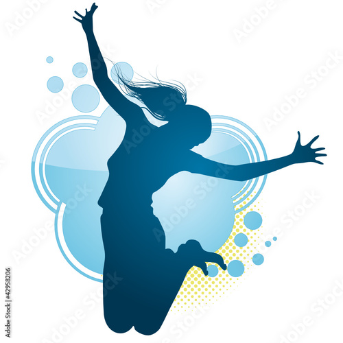 Vektor: Jumping Girl Jumping Girl