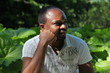 Young african man, thinking