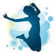 Happy Jumping Girl