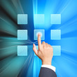 touch screen with transparent buttons