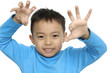 Photo: Close up Funny portrait of little child Close up Funny portrait of little child