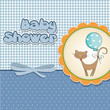 new baby shower card with cat