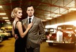 Couple in retro garage