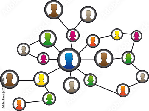 Illustration: rete persone rete persone