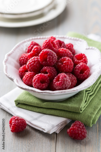 Photo: Bowl of fresh raspberries Bowl of fresh raspberries