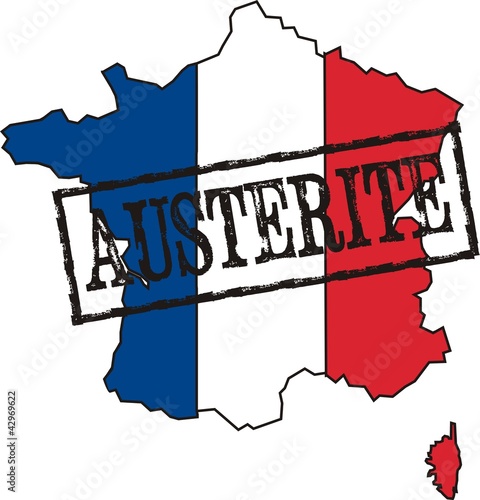 Vector: carte de france austérité carte de france austérité