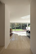 modern house interior, view from entry