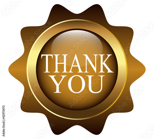 Vector: web button with the words "thank you" web button with the words "thank you"