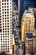 New York - Manhattan - Traffico di auto effetto Tilt and Shiftt