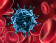Virus mit Blutkörperchen