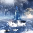 fantasy seascape with blue tower