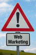 Achtung-Schild WEB-MARKETING