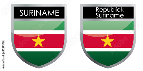 Illustration: Suriname flag emblem Suriname flag emblem