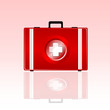 first aid bag vector illustration