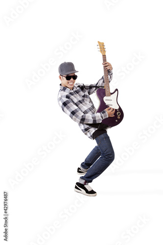 Photo: Action of guitarist Action of guitarist