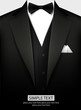 Tuxedo vector background with bow