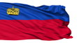 Waving national flag of Liechtenstein