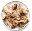 gnawed bones from chicken