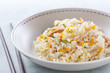 Rice sauteed with vegetables and chicken
