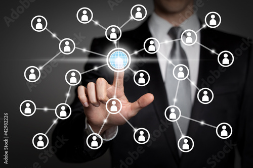 Foto: social network touchscreen - connectivity social network touchscreen - connectivity