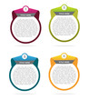 Abstract vector set of four banners background