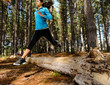 forest running woman