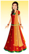 Indian woman in traditional Indian outfit - Ghagra Choli