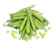 Photo: fresh green peas isolated on a white background fresh green peas isolated on a white background
