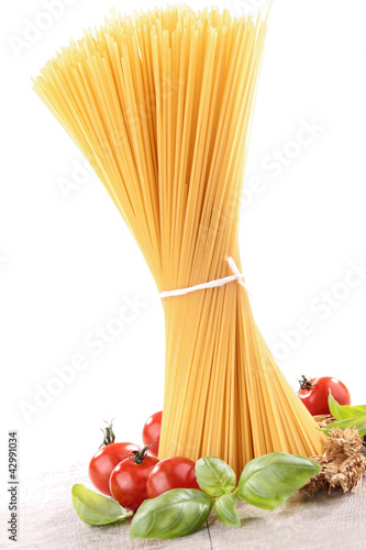 Photo: spaghetti with tomato and basil spaghetti with tomato and basil