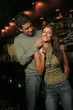A couple hanging out in a bar