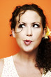 Woman making facial expression