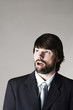 Businessman looking up