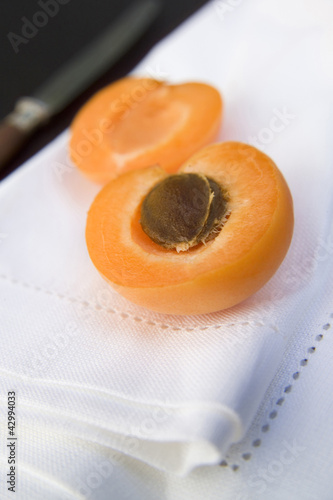 Photo: Cut persimmon with seed Cut persimmon with seed