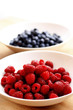 Blueberries and raspberries