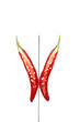 Chilli sliced into half