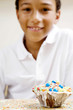 Boy and a cup cake